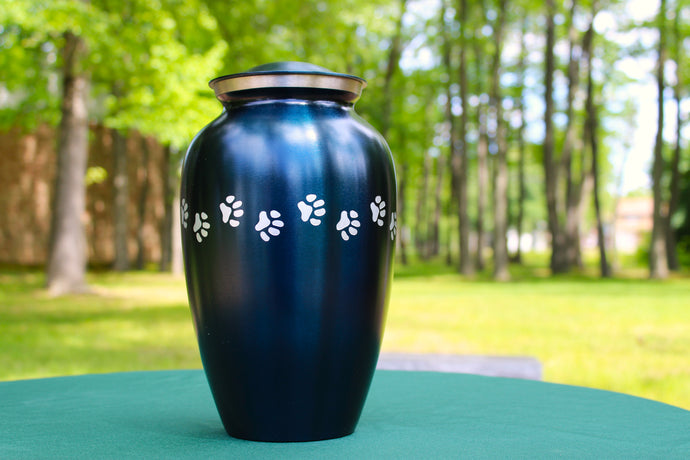 Classic Paws Urn Blue