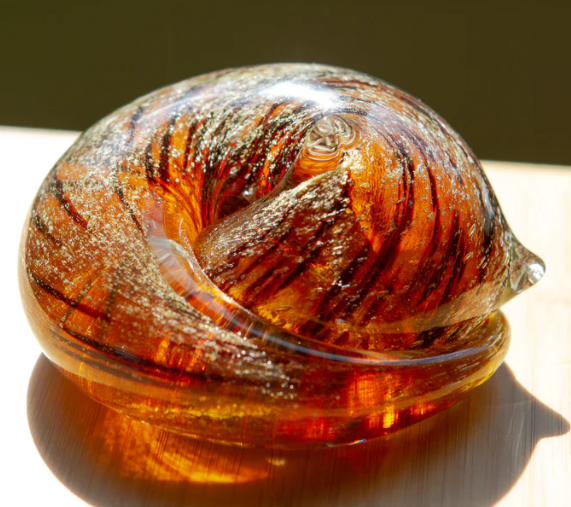 Memorial Curled Glass Cat