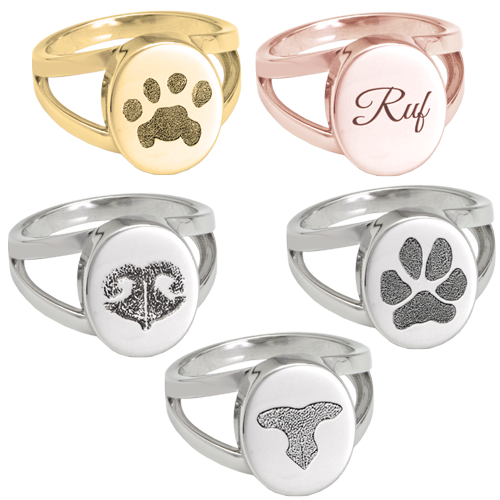 Oval Pet Print Ring