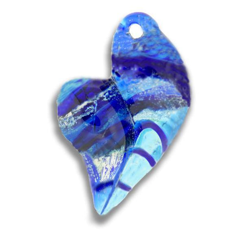 Glass Heart Cremation Pendant