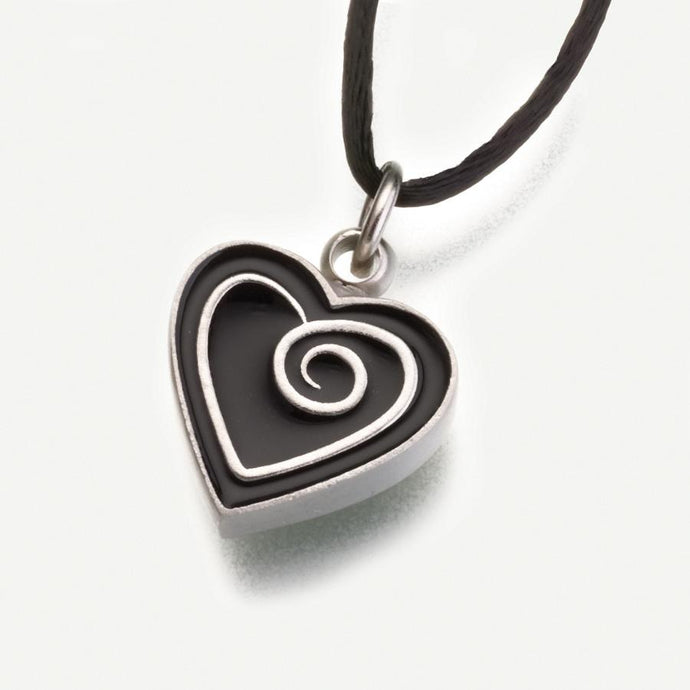 Enameled Pewter Satin Heart